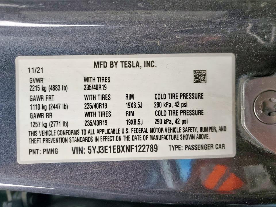 TESLA MODEL 3 LR AWD