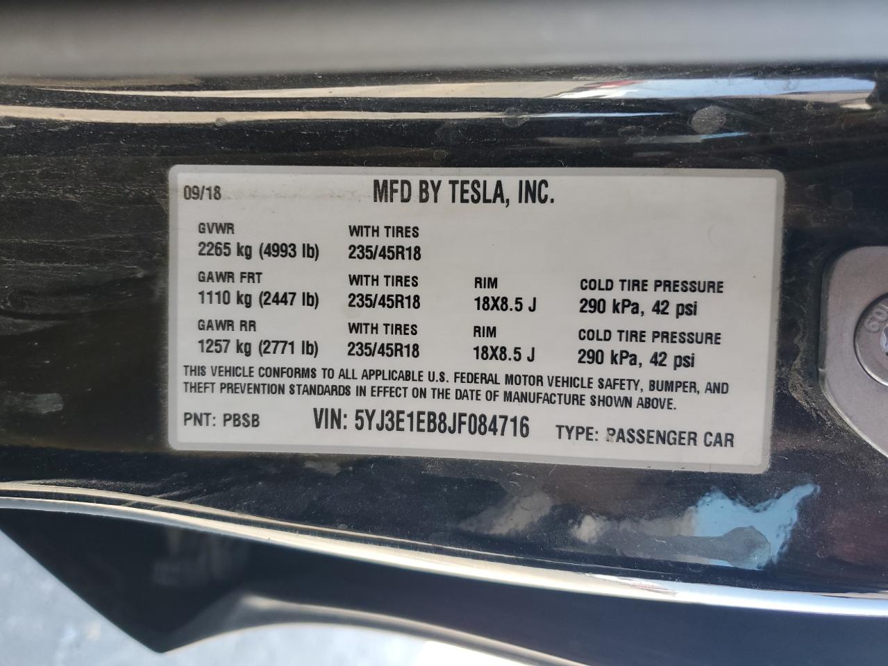 TESLA MODEL 3 DM LR