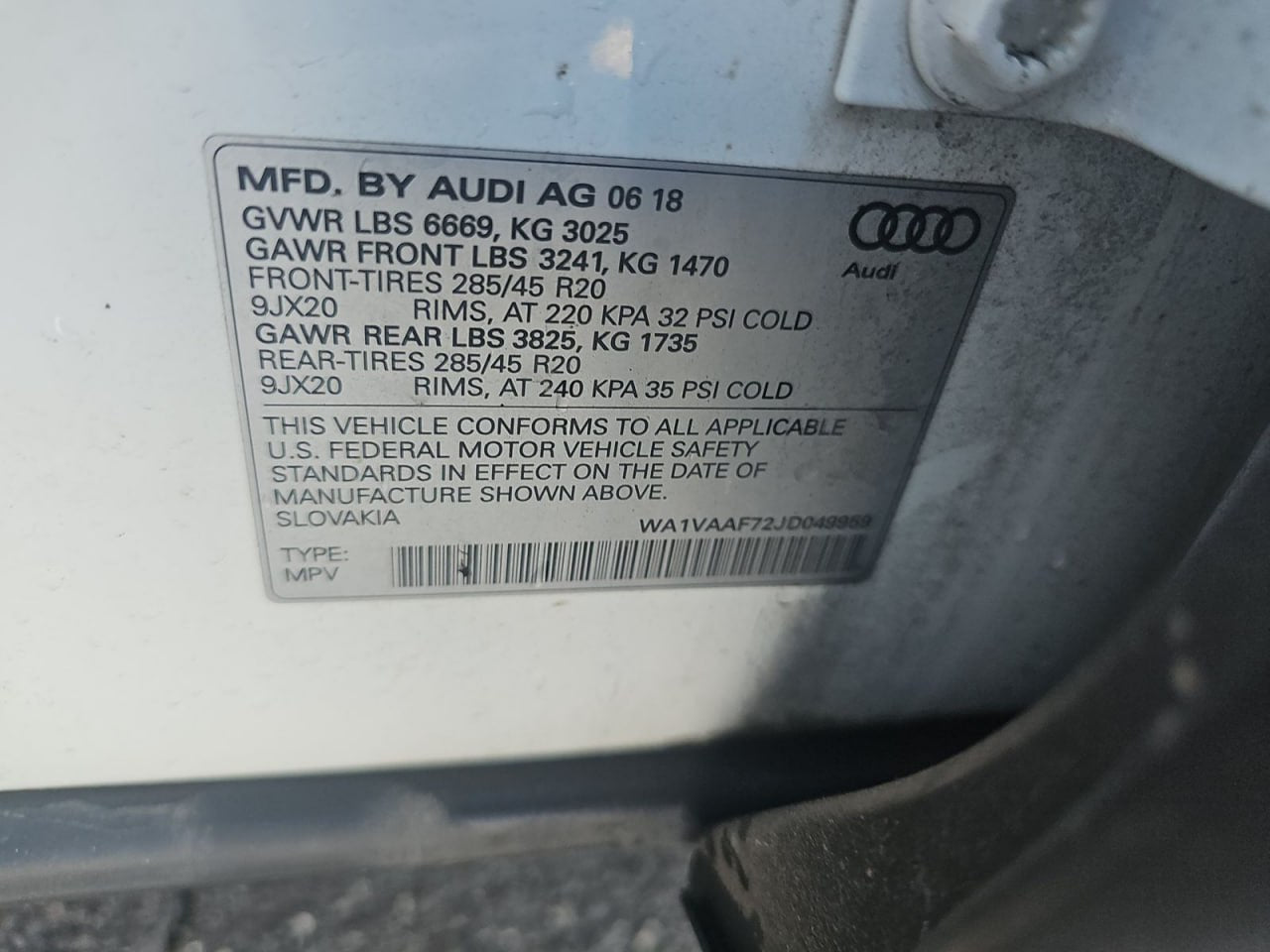 2018 AUDI Q7 PRESTIGE