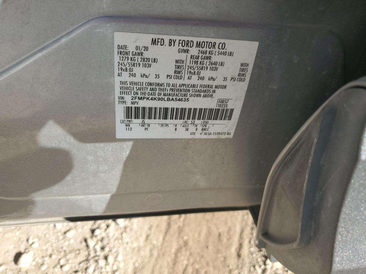 2020 FORD EDGE TITANIUM
