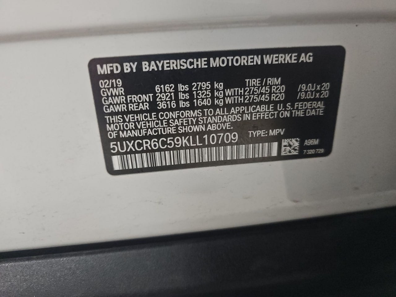 2019 BMW X5 XDRIVE 40i