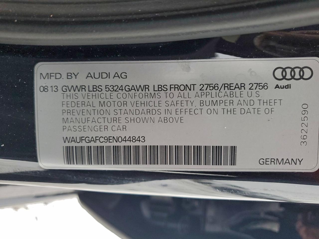 2014 AUDI A6 PREMIUM PLUS BLACK OPTIC