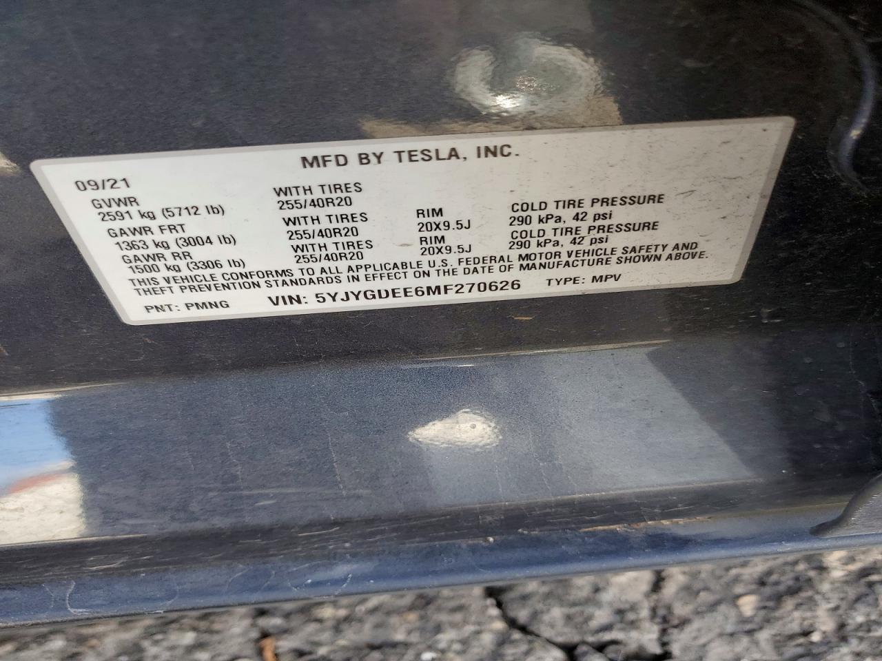 2021 TESLA MODEL Y LR AWD