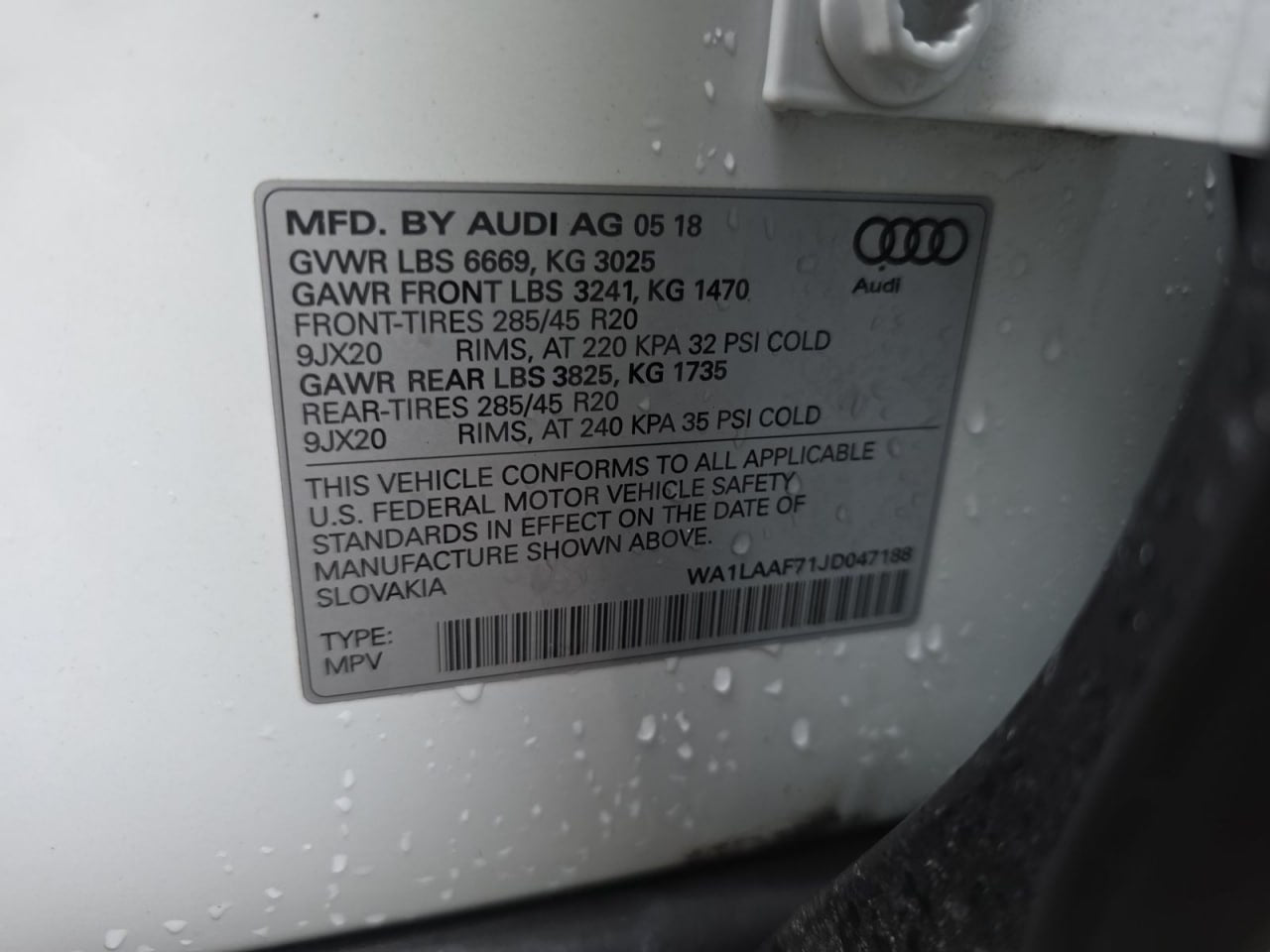 2018 AUDI Q7 PREMIUM PLUS