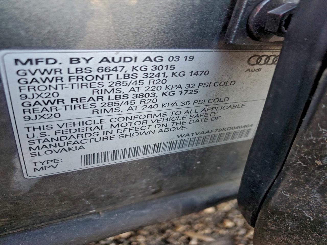 2019 AUDI Q7 PRESTIGE