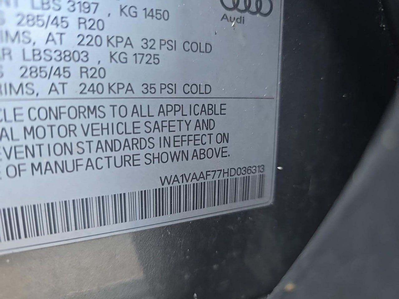 2017 AUDI Q7 PRESTIGE