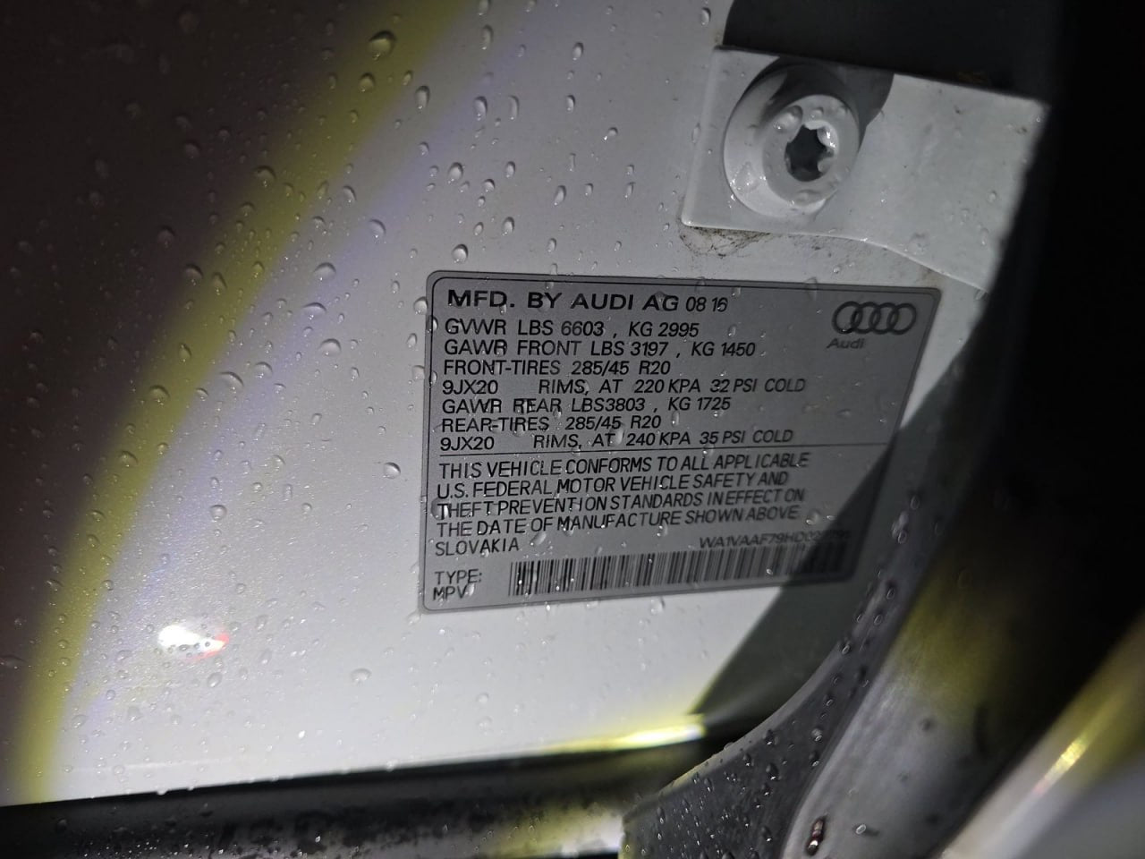 2017 AUDI Q7 PRESTIGE (ПНЕВМА)