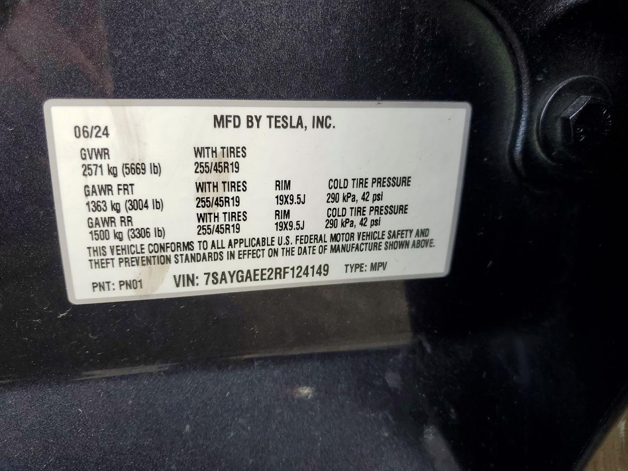2024 TESLA MODEL Y LR AWD