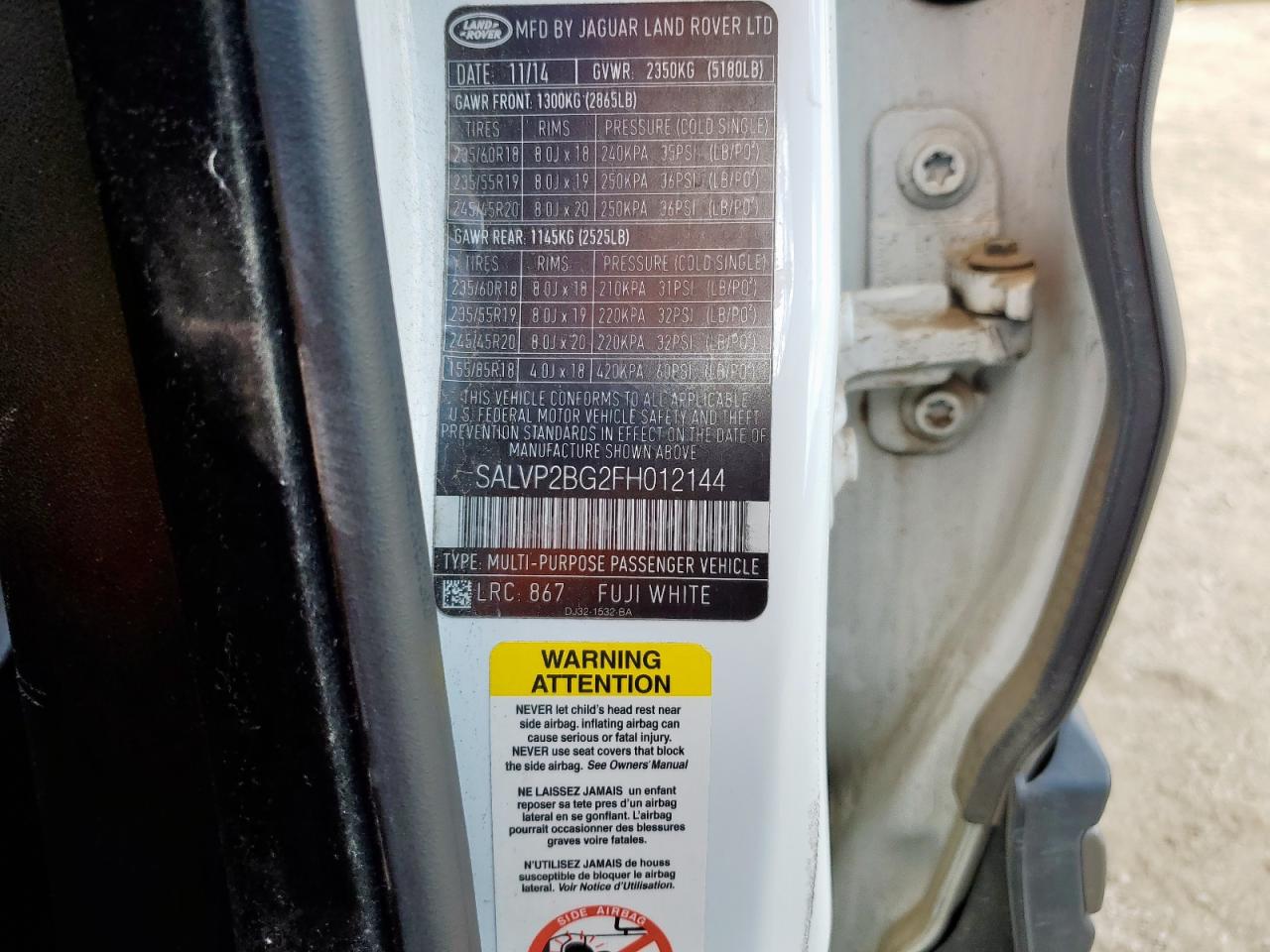 LAND ROVER RANGE ROVER EVOQUE