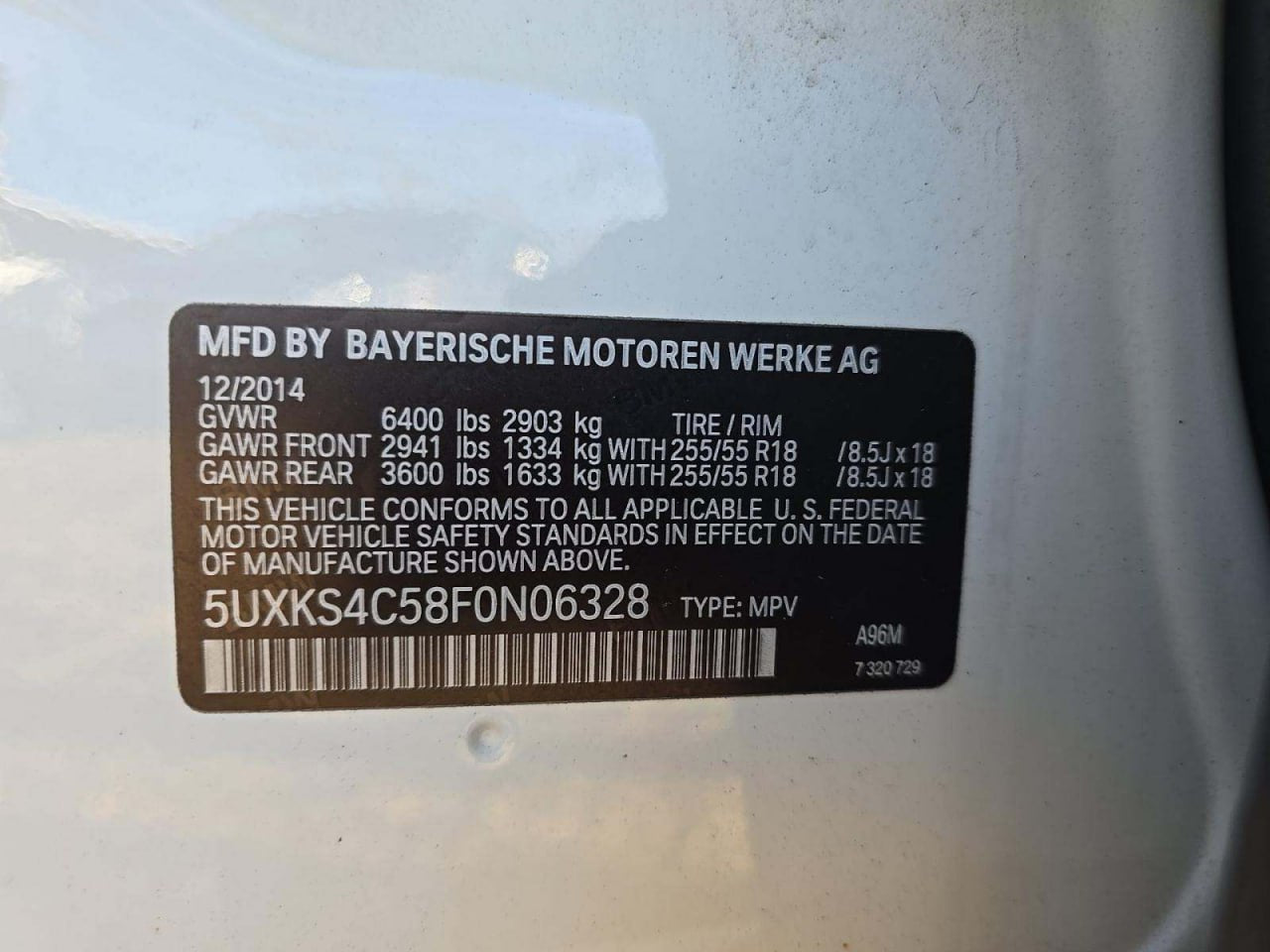 2015 BMW X5 xDRIVE 35D