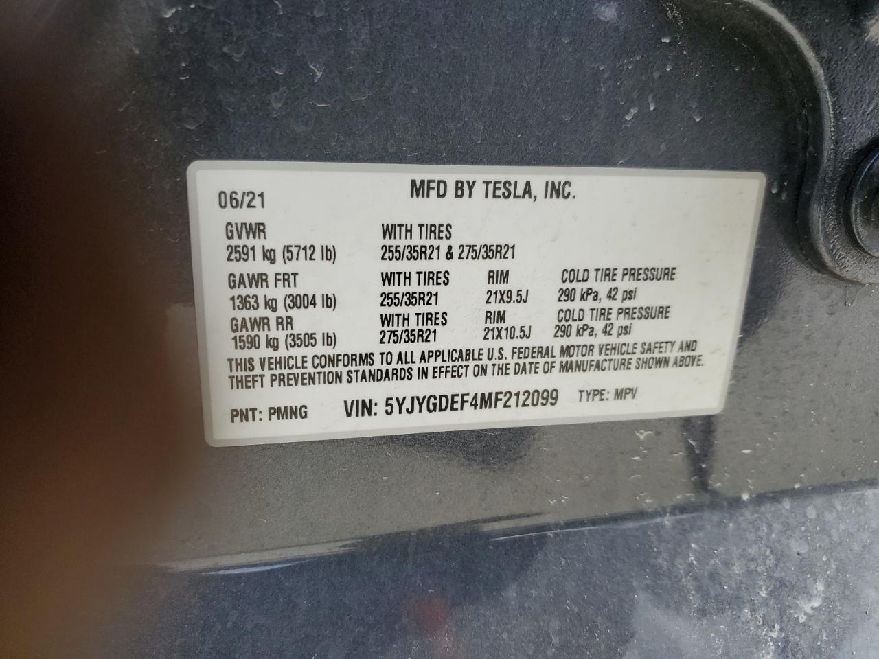 2021 TESLA MODEL Y PERFORMANCE