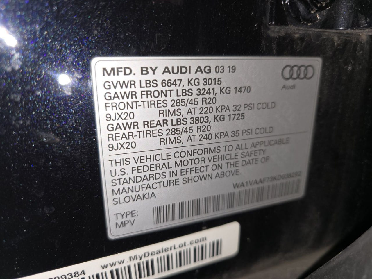 2019 AUDI Q7 PRESTIGE