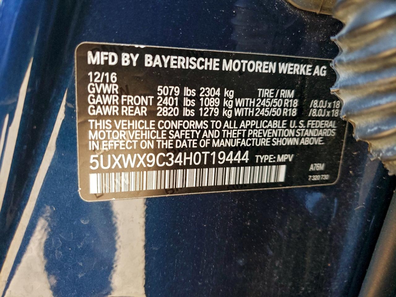 2017 BMW X3 XDRIVE28I