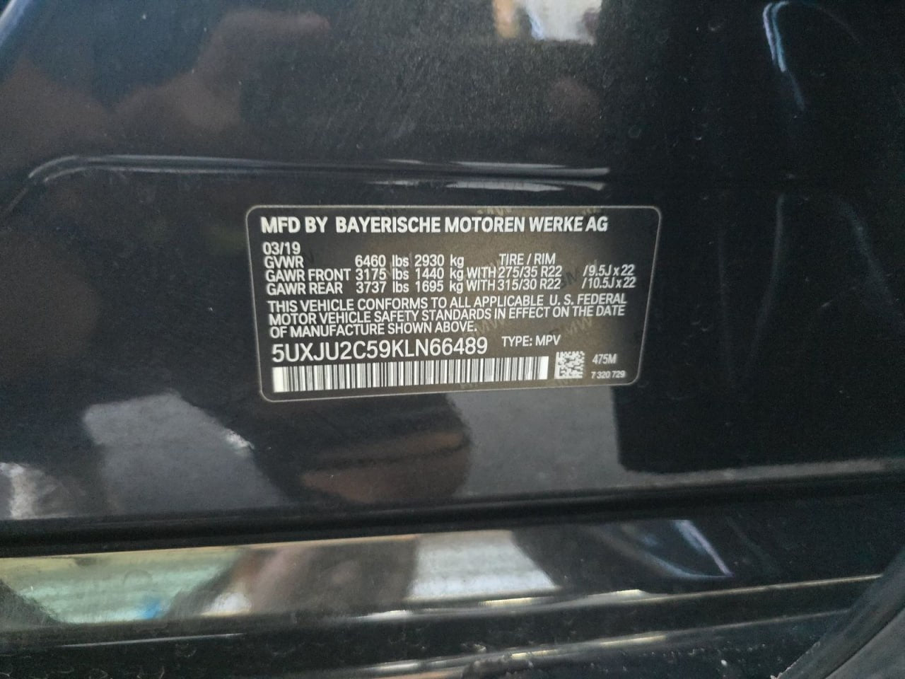 2019 BMW X5 XDRIVE 50i M-SPORT