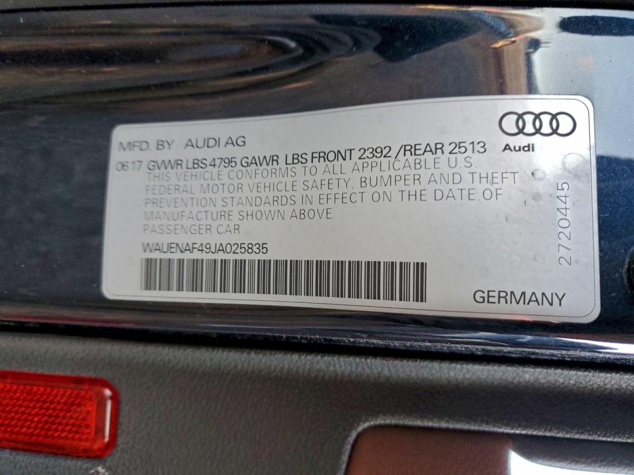 2018 AUDI A4 PREMIUM PLUS