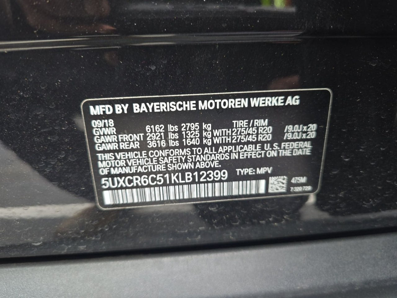 2019 BMW X5 XDRIVE 40i