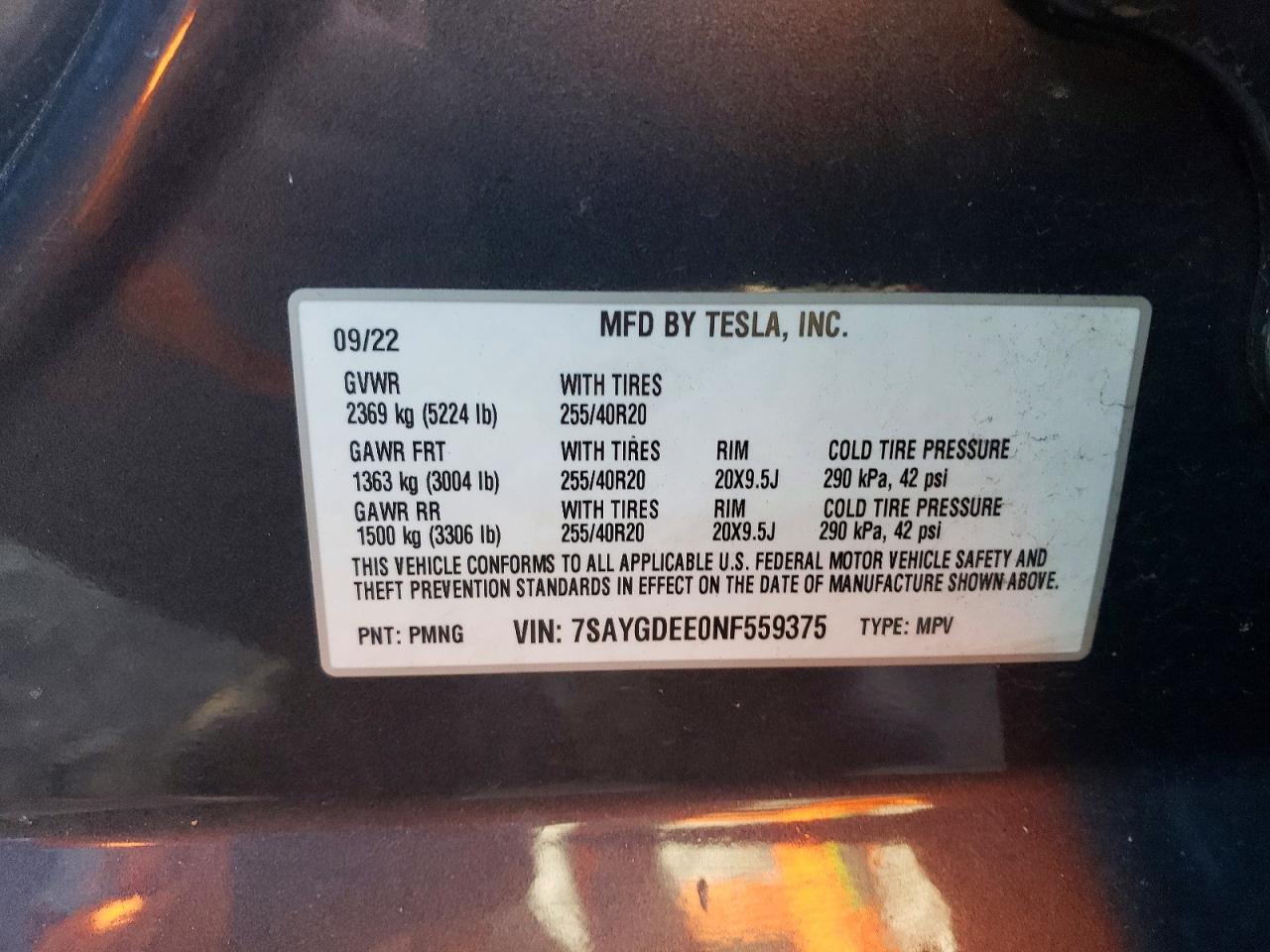 2022 TESLA MODEL Y LR AWD