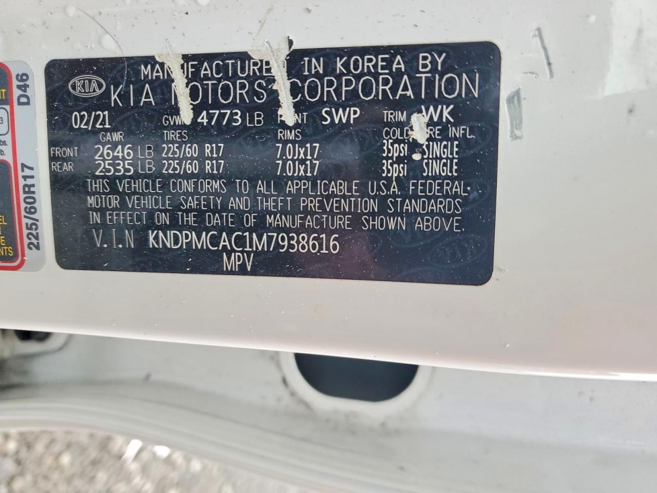 2021 KIA SPORTAGE LX