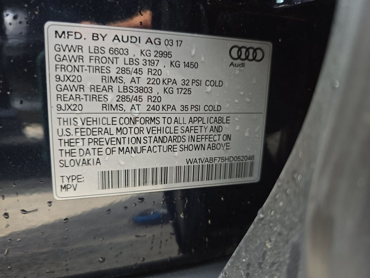 2017 AUDI Q7 PRESTIGE