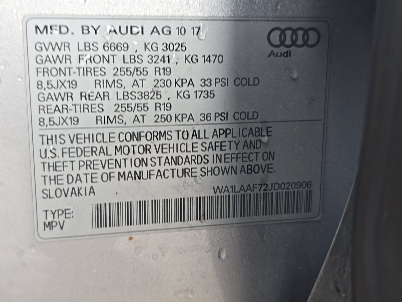 2018 AUDI Q7 PREMIUM PLUS