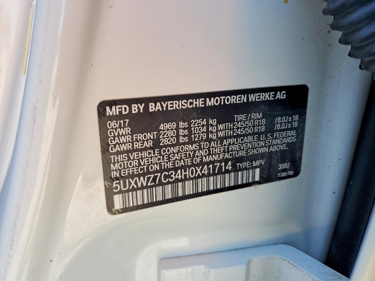 2017 BMW X3 SDRIVE28I