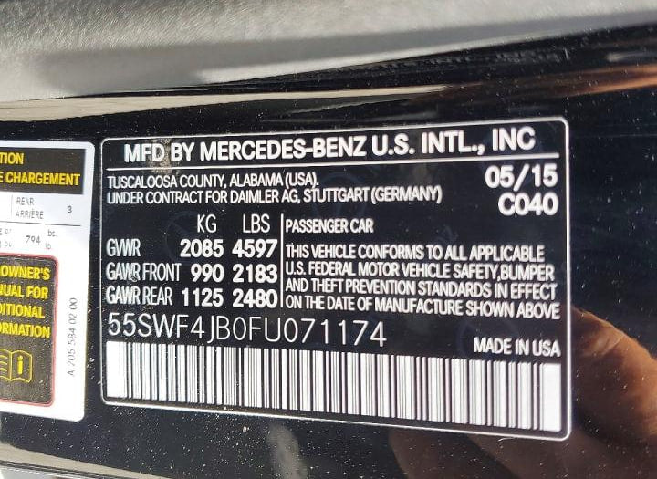 2015 MERCEDES-BENZ C 300