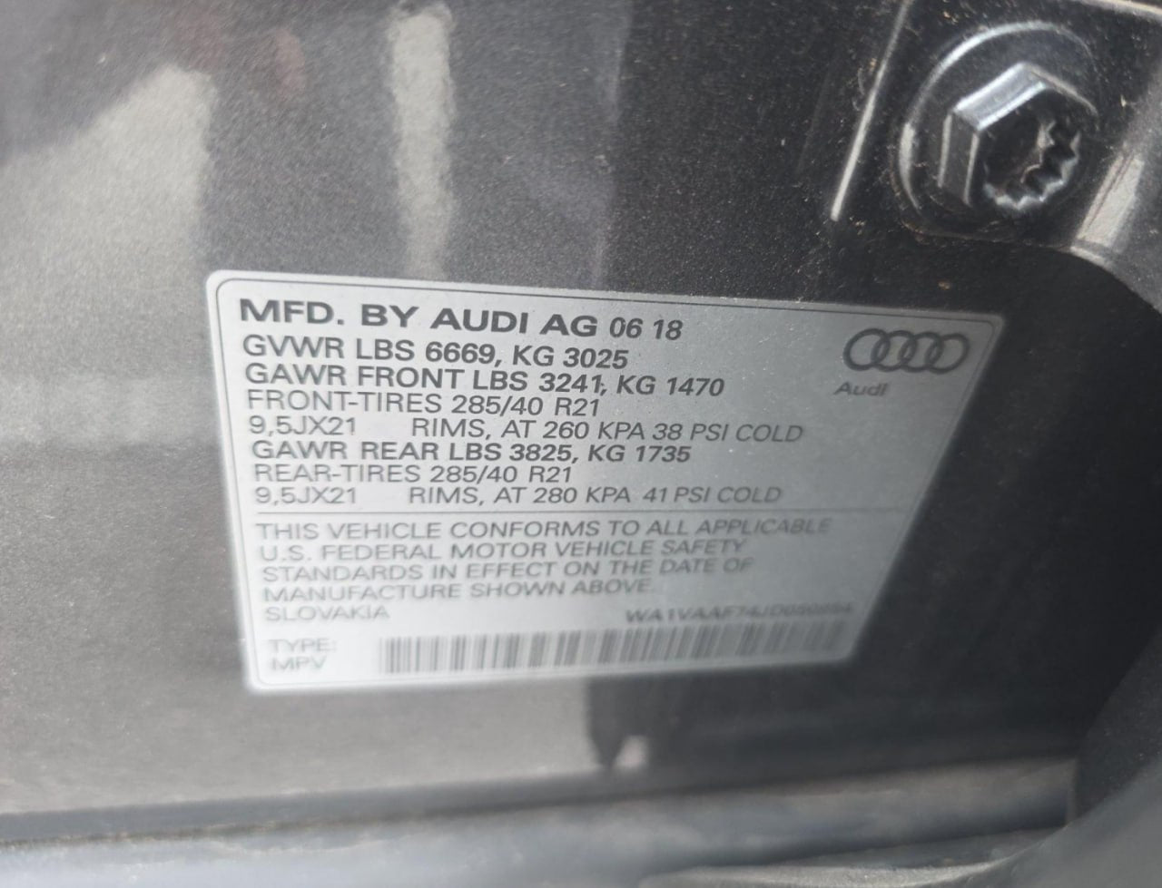 2018 AUDI Q7 PRESTIGE
