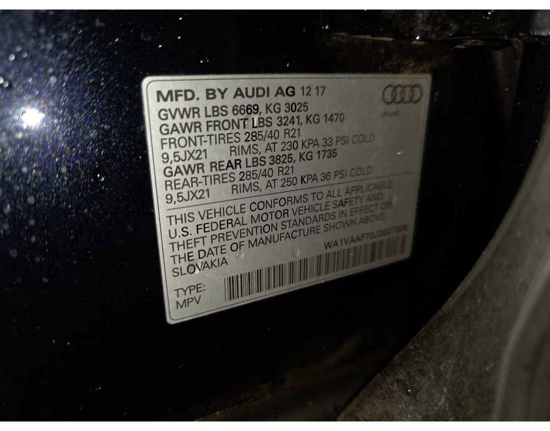 2018 AUDI Q7 PRESTIGE