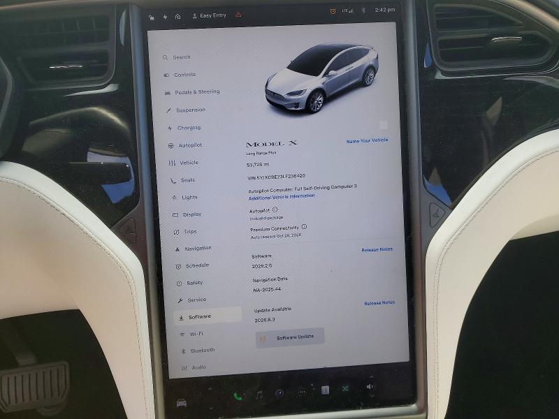 2020 TESLA MODEL X LR PLUS RAVEN