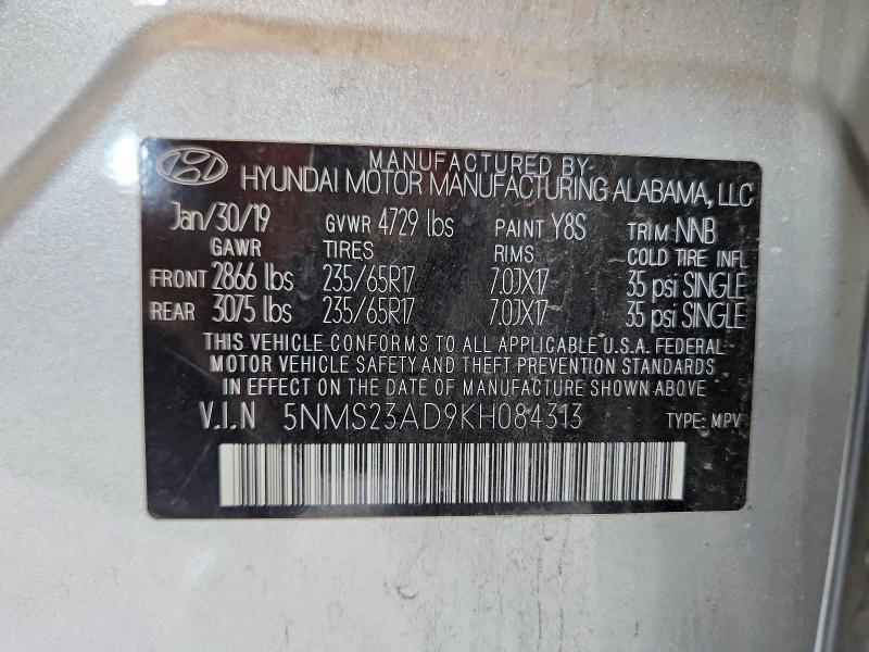 2019 HYUNDAI SANTA FE SE