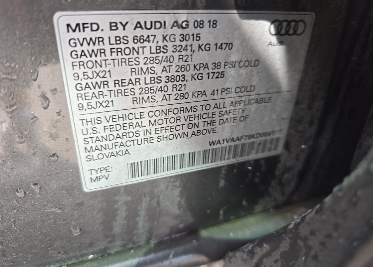2019 AUDI Q7 PRESTIGE