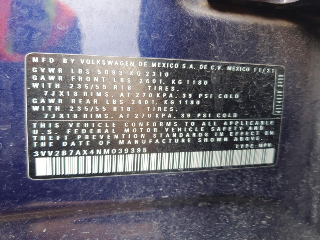 2022 VOLKSWAGEN TIGUAN SE