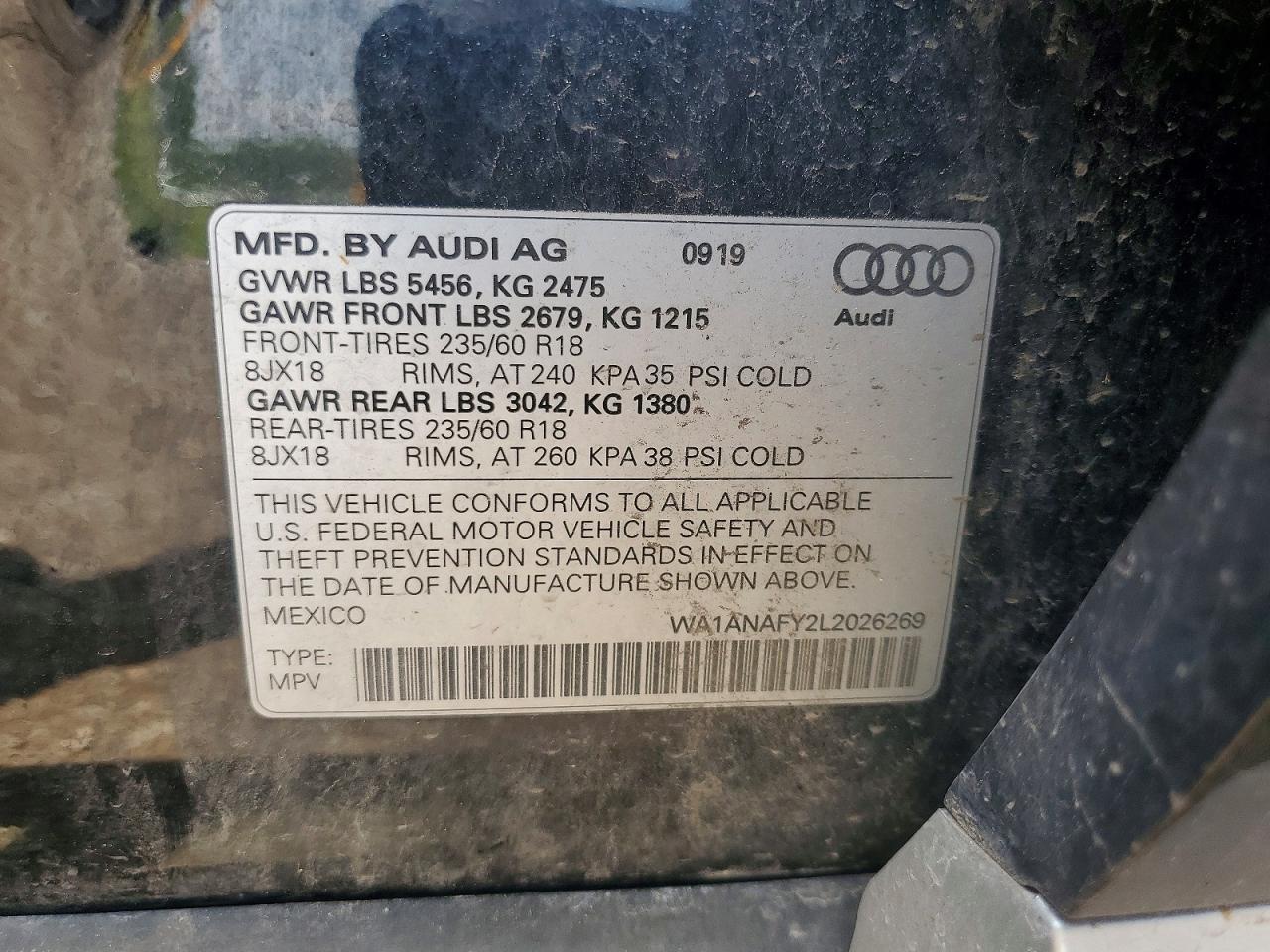 2020 AUDI Q5 PREMIUM